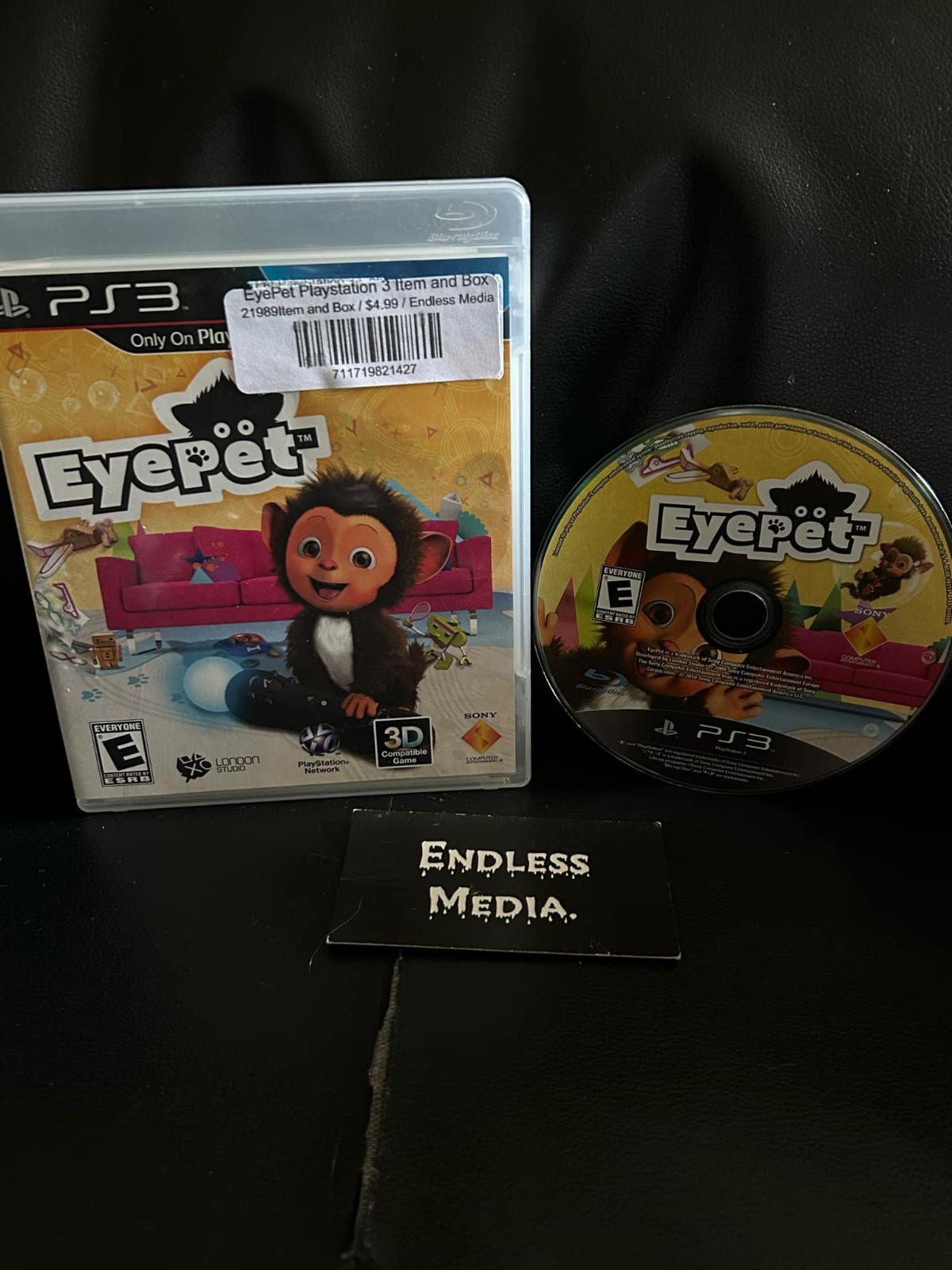 EyePet Sony Playstation 3 Item and Box Video Game