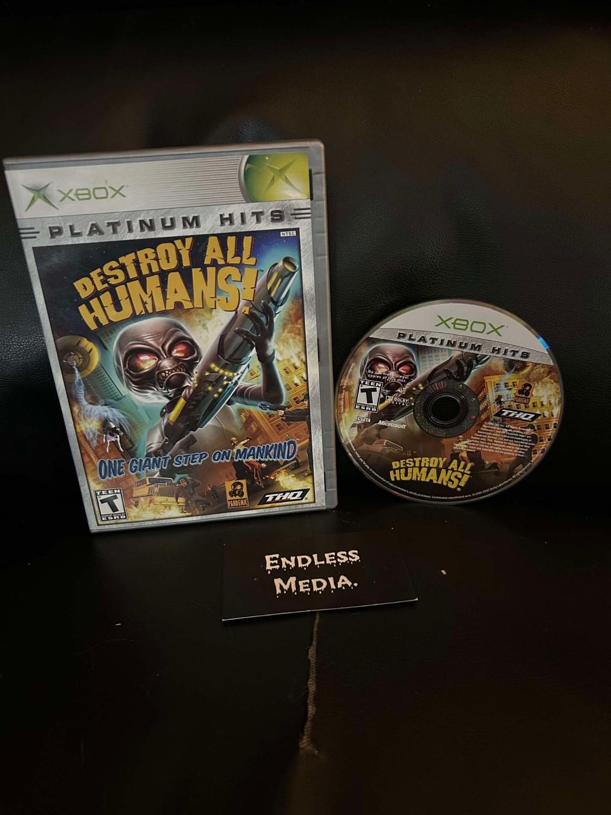 Destroy All Humans [Platinum Hits] Microsoft Xbox Item and Box Video Game