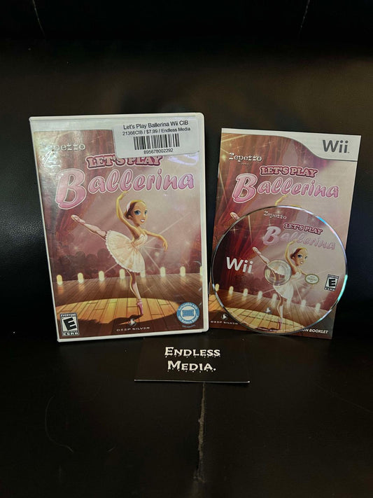 Let's Play Ballerina Nintendo Wii CIB Video Game