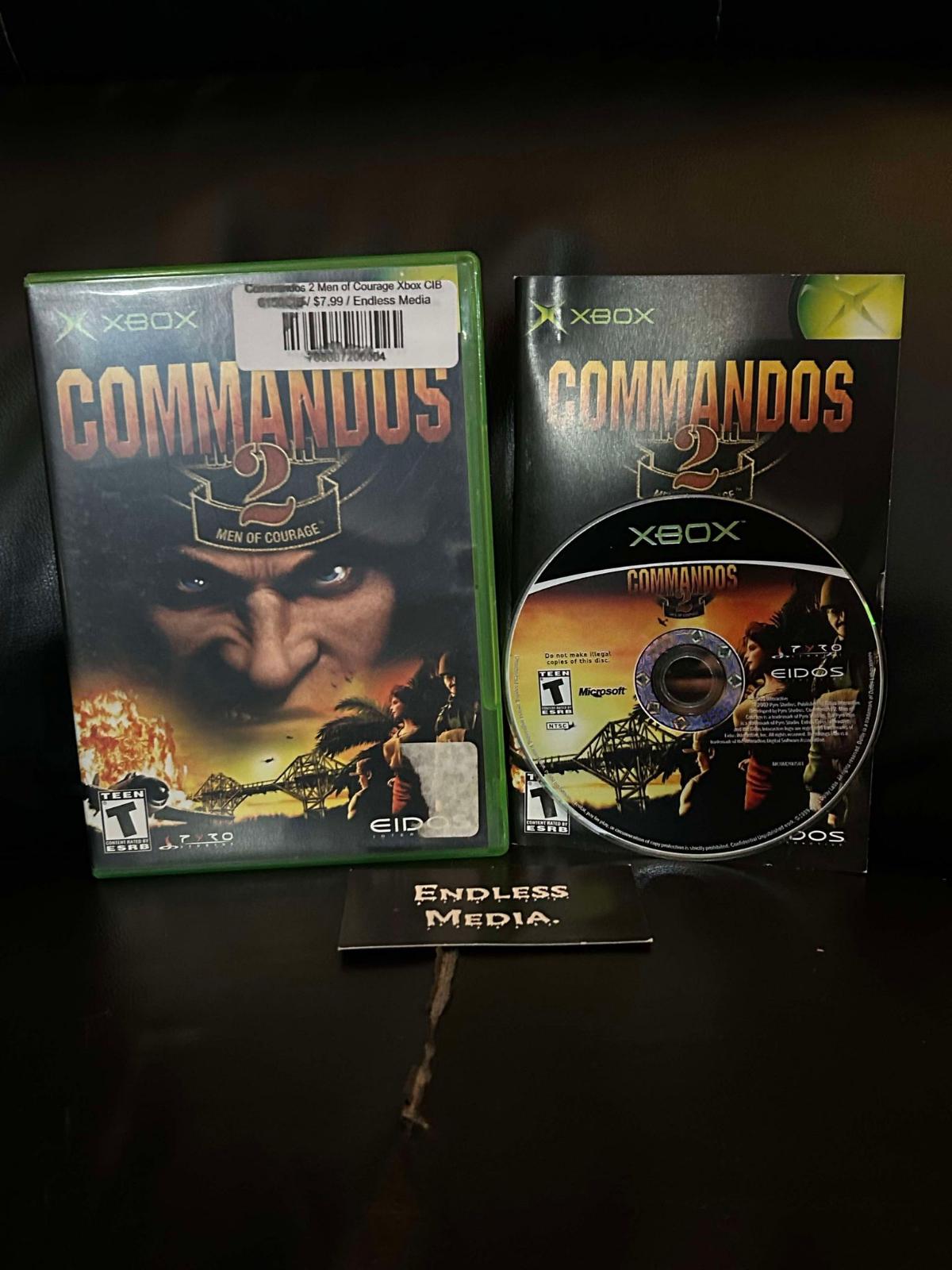 Commandos 2 Men of Courage Microsoft Xbox CIB Video Game