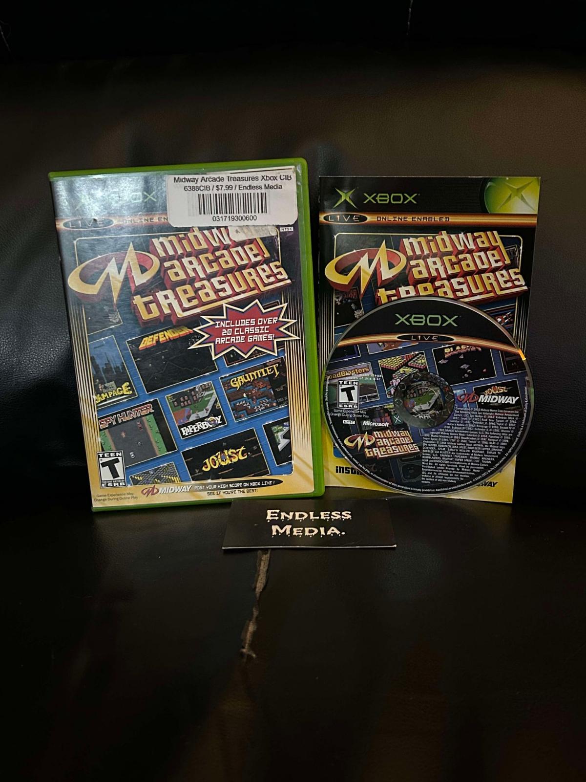 Midway Arcade Treasures Microsoft Xbox CIB Video Game