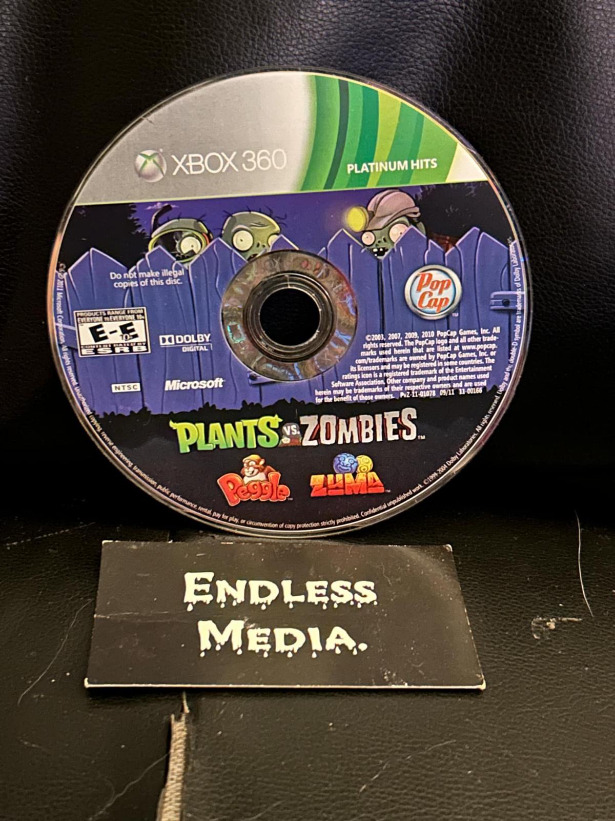 Plants vs. Zombies [Platinum Hits] Microsoft Xbox 360 Loose Video Game