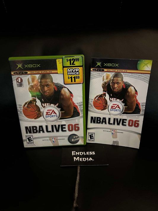 NBA Live 2006 Microsoft Xbox Box and Manual Video Game