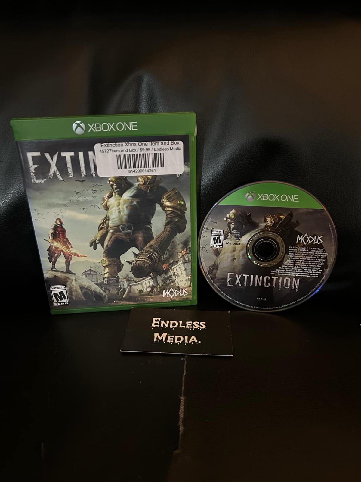 Extinction Microsoft Xbox One Item and Box Video Game