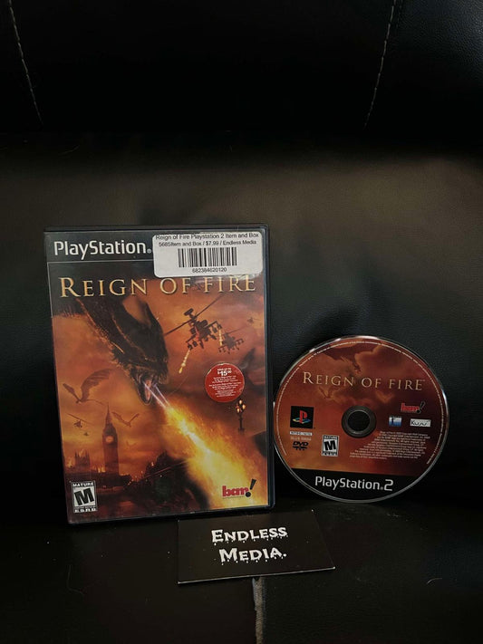 Reign of Fire Sony Playstation 2 Item and Box Video Game