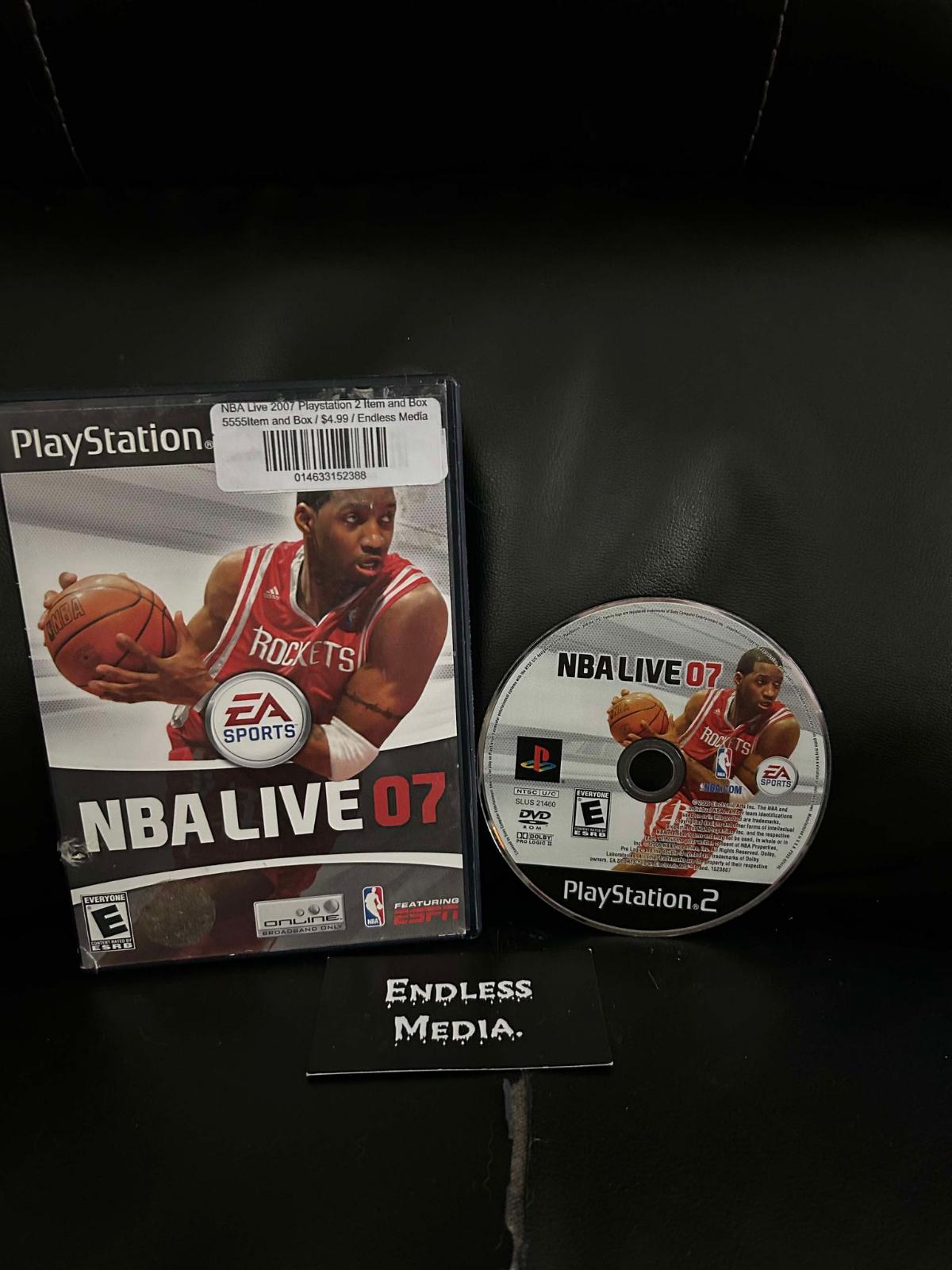 NBA Live 2007 Sony Playstation 2 Item and Box Video Game