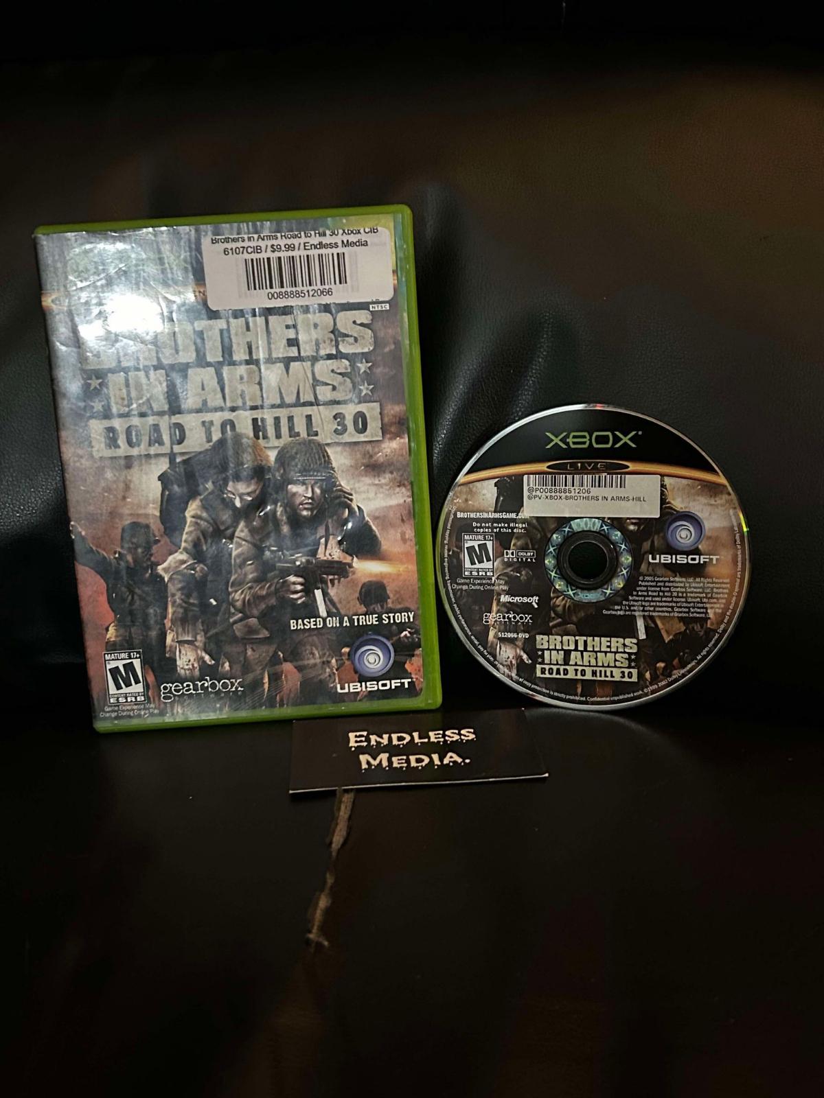 Brothers in Arms Road to Hill 30 Microsoft Xbox Item and Box Video Game