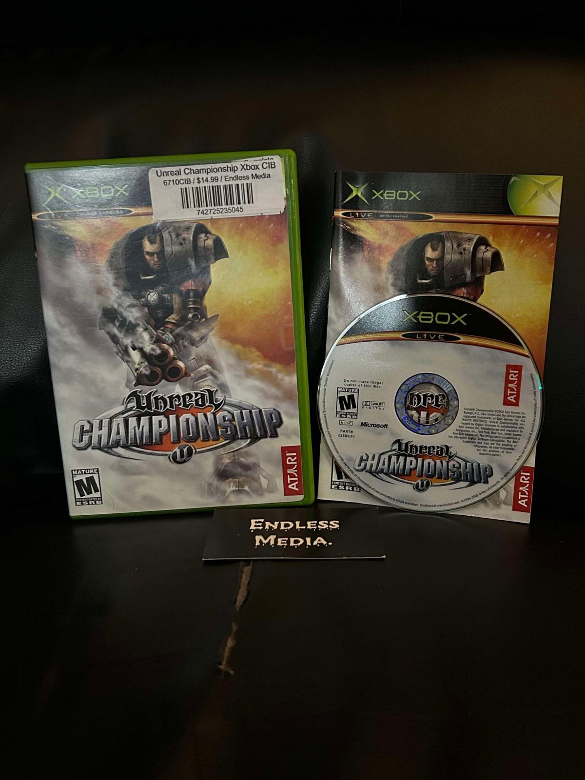 Unreal Championship Microsoft Xbox CIB Video Game