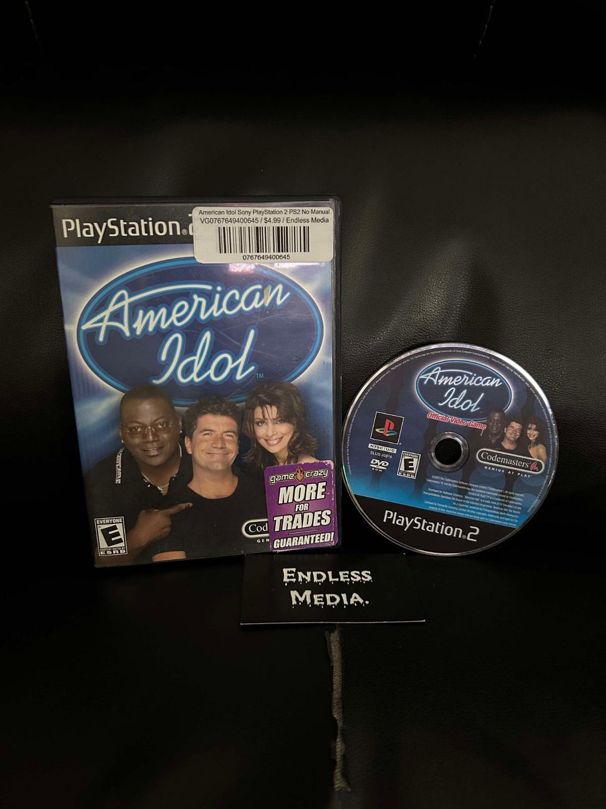 American Idol Sony Playstation 2 Item and Box Video Game