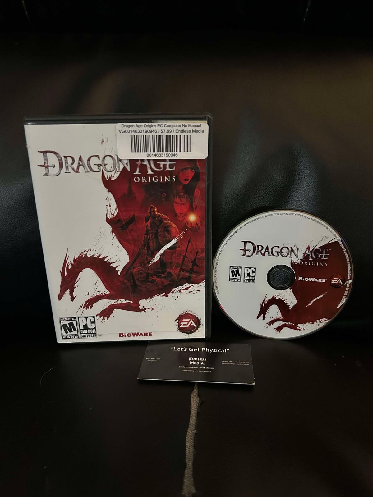 Dragon Age: Origins PC PC Games Item and Box Video Game