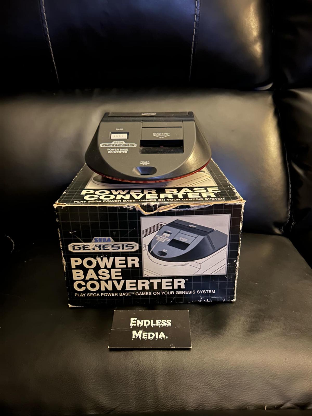 Power Base Converter Sega Master System Genesis Console Bundle Item and Box Video Game