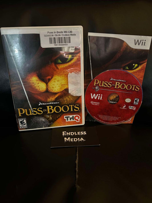 Puss In Boots Nintendo Wii CIB Video Game