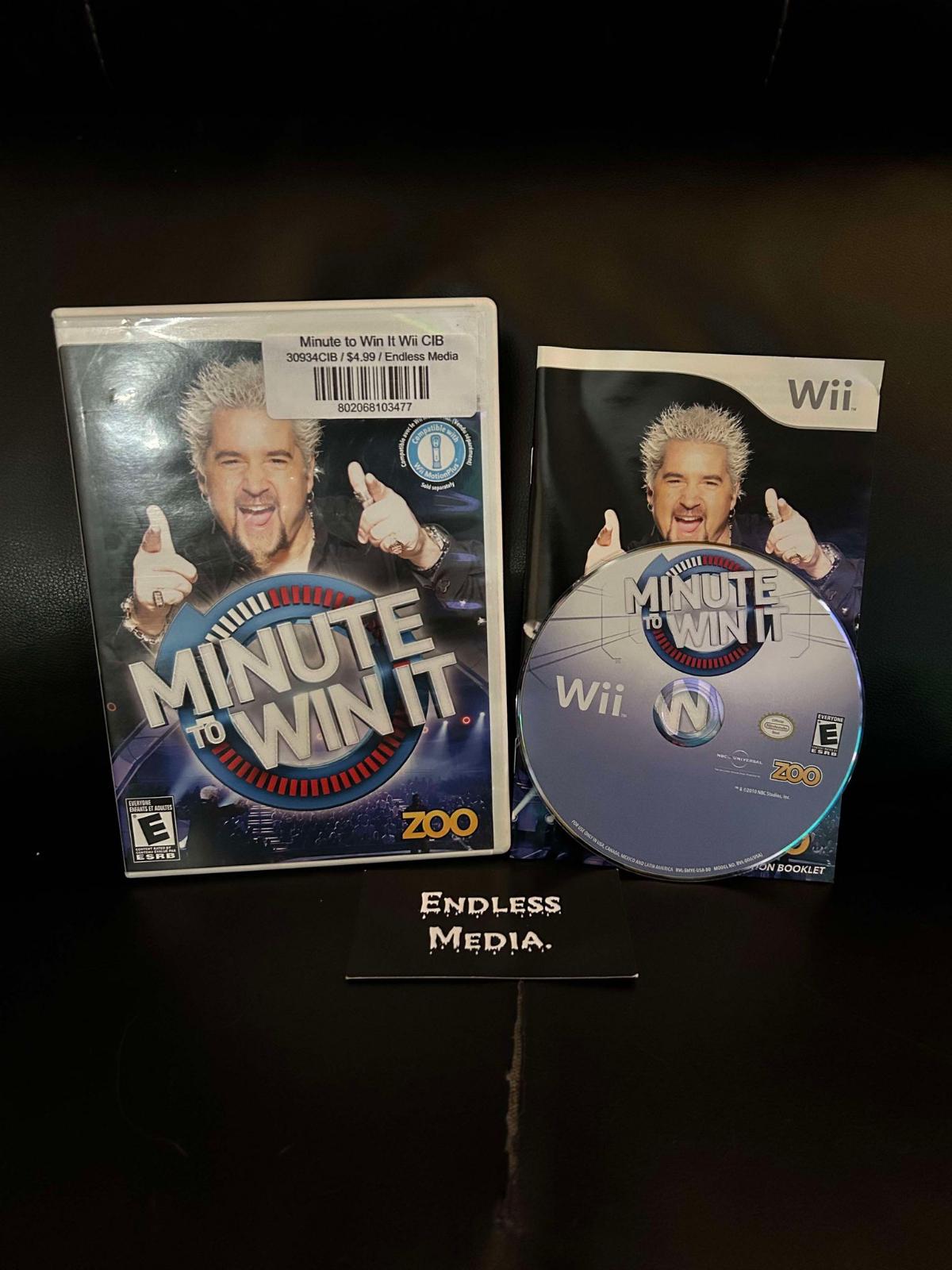 Minute to Win It Nintendo Wii CIB Video Game