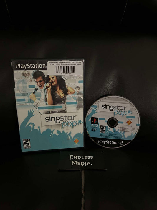 Singstar Pop Sony Playstation 2 Item and Box Video Game