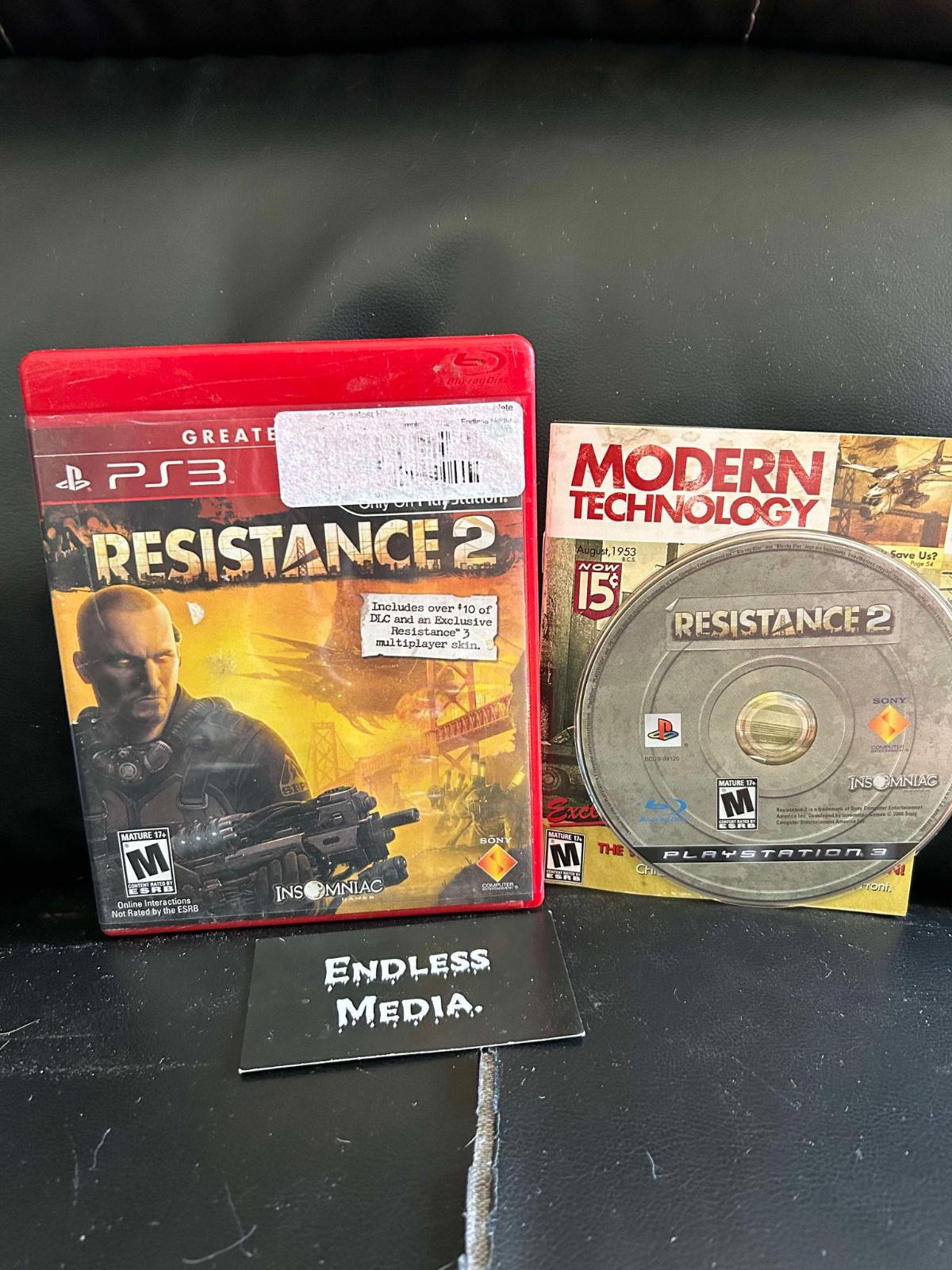 Resistance 2 [Greatest Hits Not For Resale] Sony Playstation 3 CIB Video Game