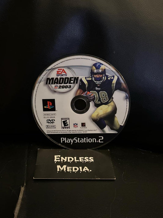 Madden 2003 Sony Playstation 2 Loose Video Game