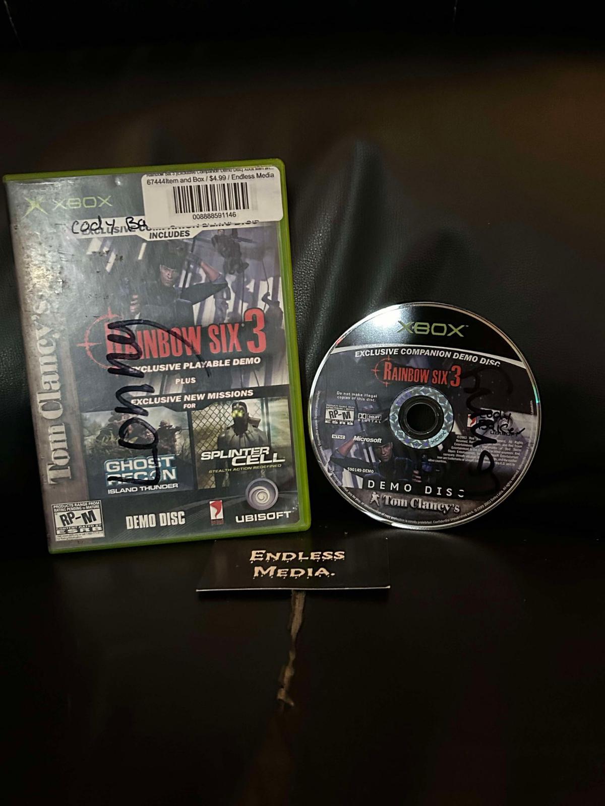 Rainbow Six 3 [Exclusive Companion Demo Disc] Microsoft Xbox Item and Box Video Game