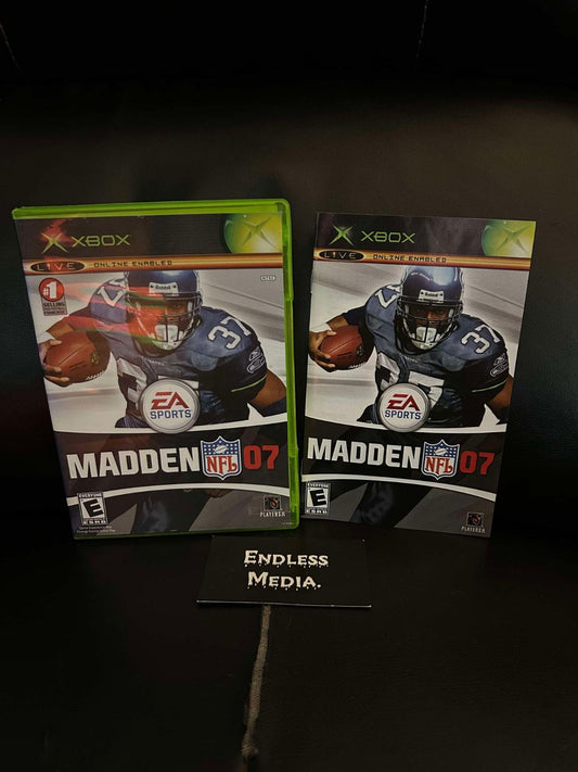 Madden 2007 Microsoft Xbox Box and Manual Video Game