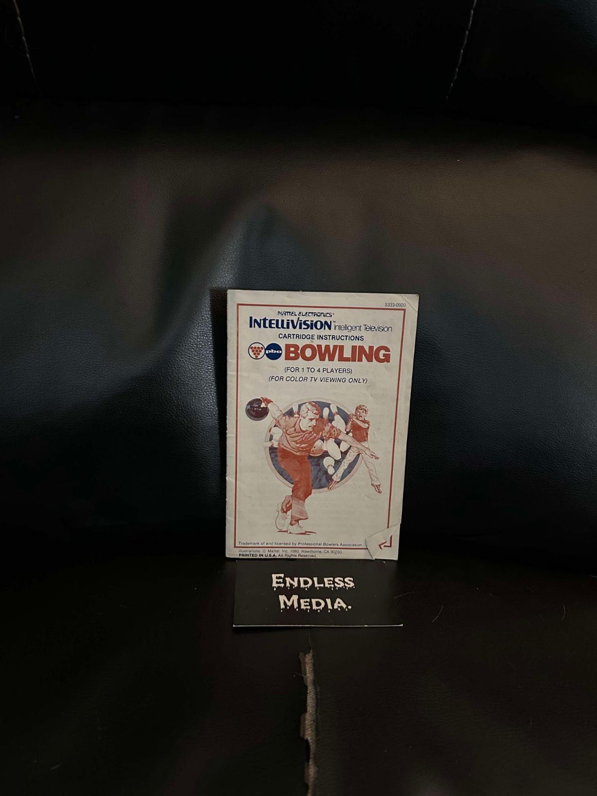 Bowling Mattel Electronics Intellivision Manual only Video Game