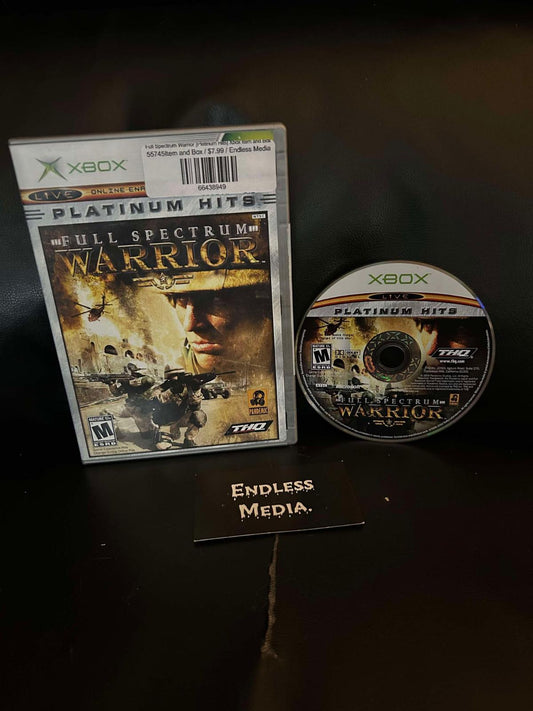 Full Spectrum Warrior [Platinum Hits] Microsoft Xbox Item and Box Video Game