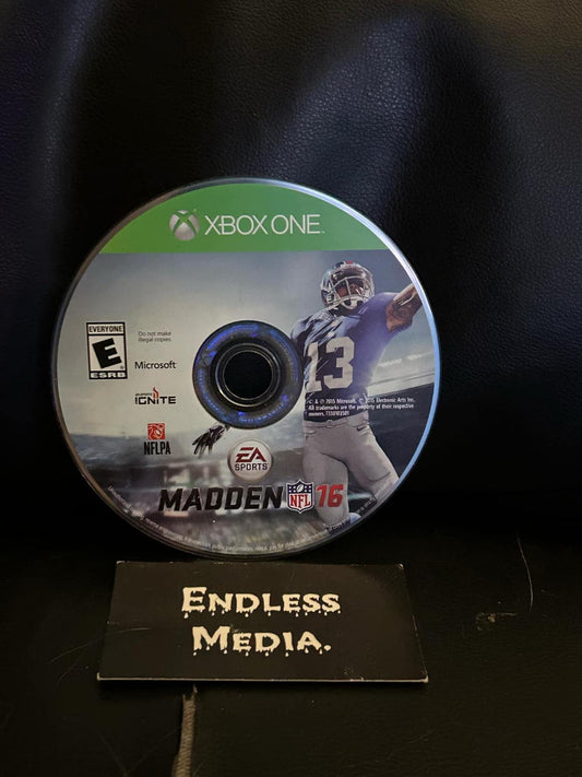 Madden NFL 16 Microsoft Xbox One Loose Video Game