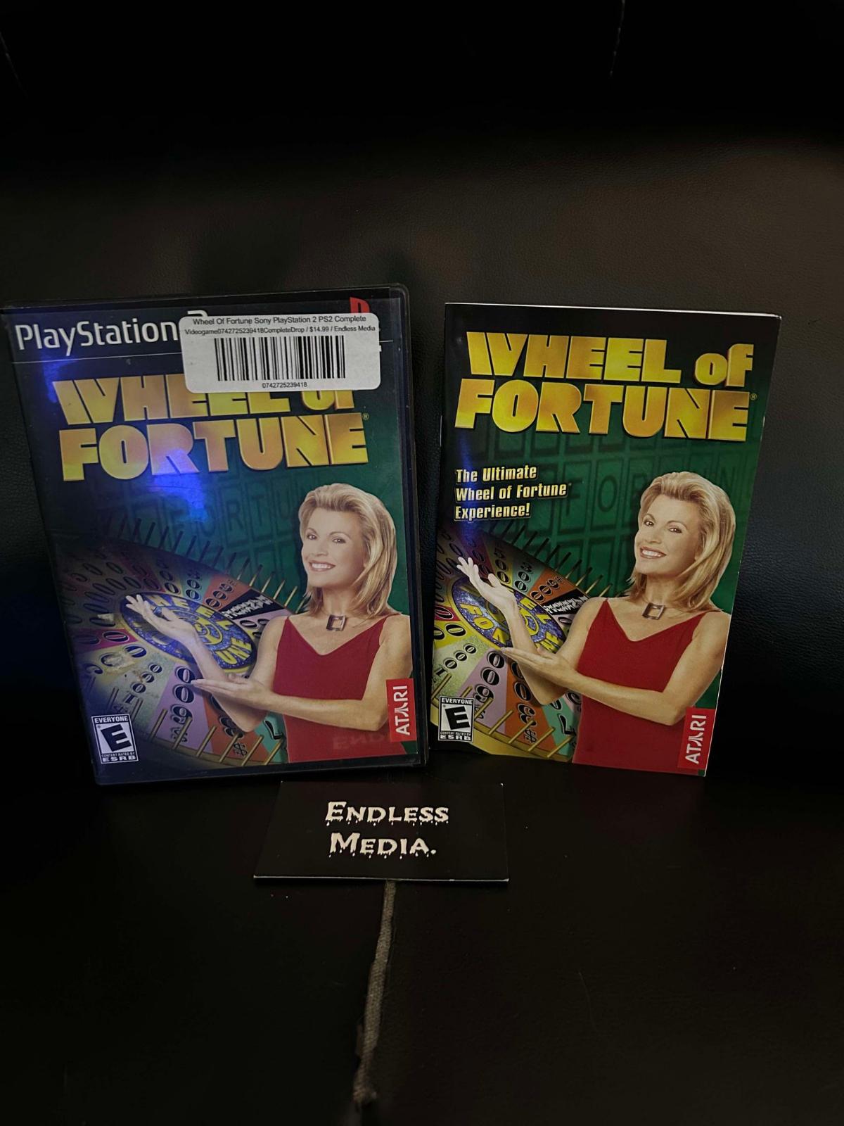 Wheel of Fortune Sony Playstation 2 Box and Manual Video Game