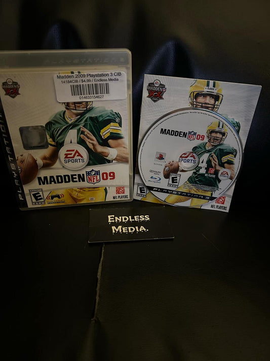 Madden 2009 Sony Playstation 3 CIB Video Game