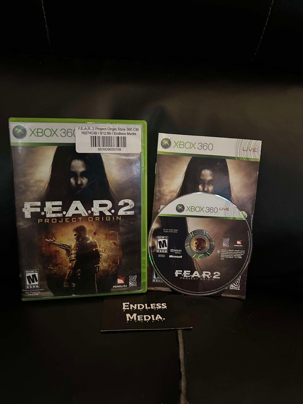 F.E.A.R. 2 Project Origin Microsoft Xbox 360 CIB Video Game