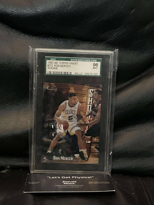 Ron Mercer [Refractor] #272 Basketball Cards 1997 Finest Grade 9.5 Graded Trading Card