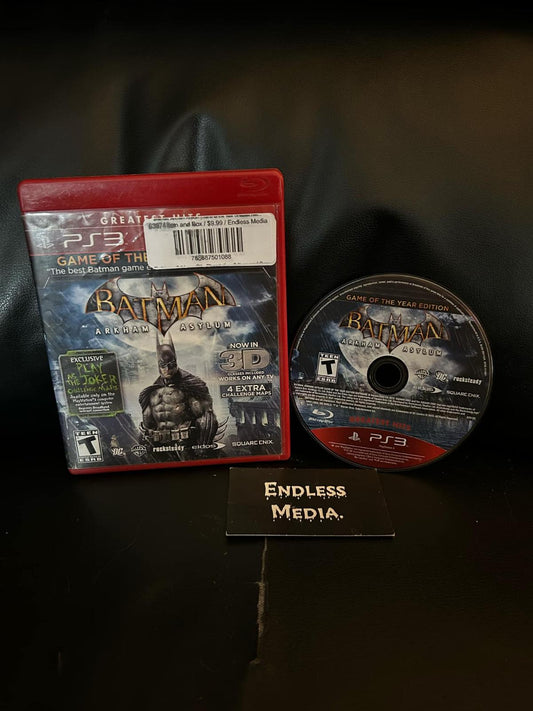 Batman: Arkham Asylum [Game of the Year Greatest Hits] Sony Playstation 3 Item and Box Video Game