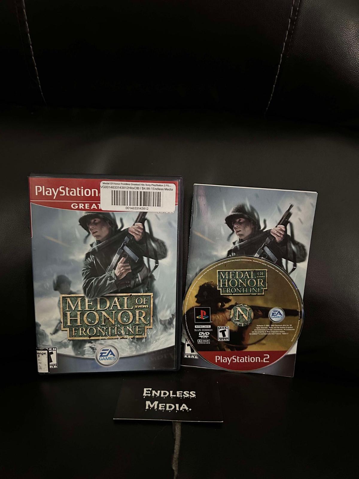 Medal of Honor Frontline [Greatest Hits] Sony Playstation 2 CIB Video Game