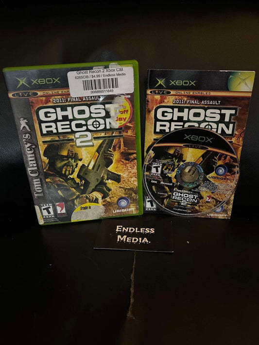 Ghost Recon 2 Microsoft Xbox CIB Video Game