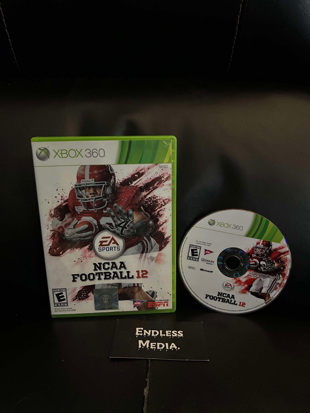 NCAA Football 12 Microsoft Xbox 360 Item and Box Video Game