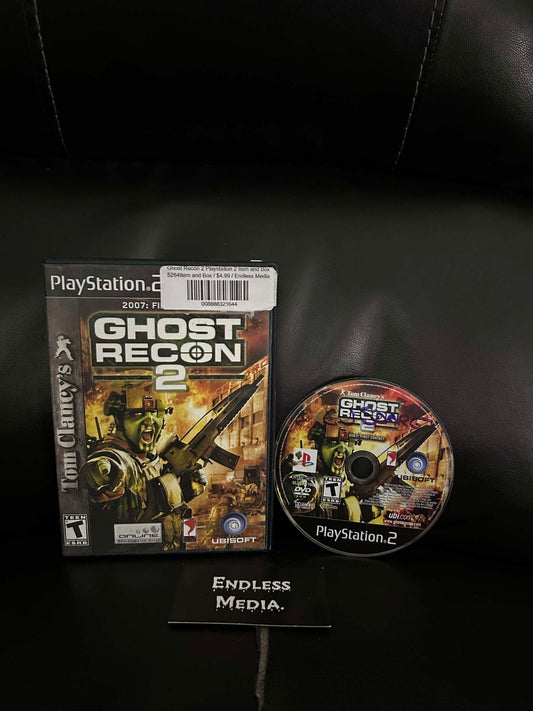 Ghost Recon 2 Sony Playstation 2 Item and Box Video Game