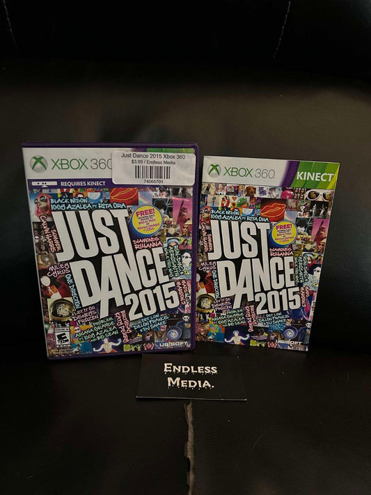 Just Dance 2015 Microsoft Xbox 360 Box and Manual Video Game