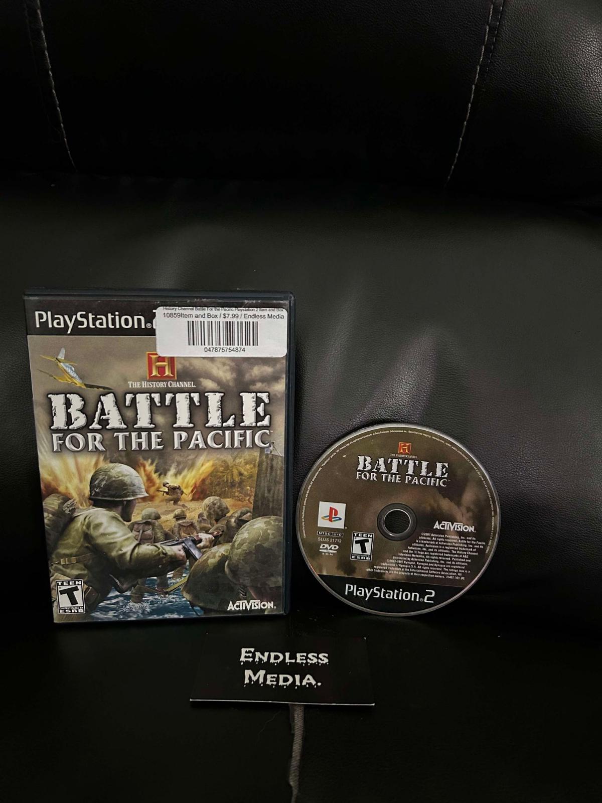 History Channel Battle For the Pacific Sony Playstation 2 Item and Box Video Game