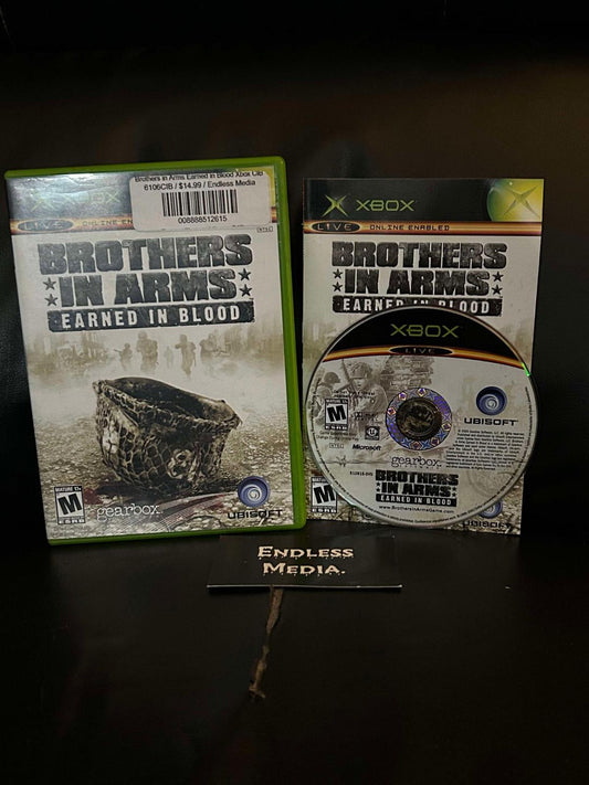 Brothers in Arms Earned in Blood Microsoft Xbox CIB Video Game