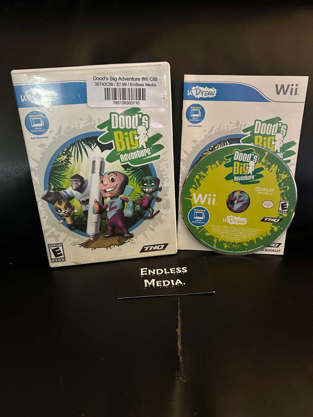 Dood's Big Adventure Nintendo Wii CIB Video Game