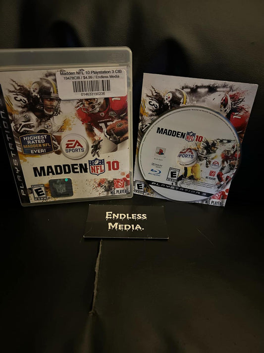 Madden NFL 10 Sony Playstation 3 CIB Video Game