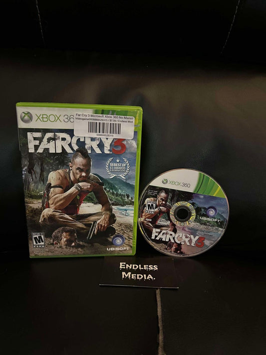 Far Cry 3 Microsoft Xbox 360 Item and Box Video Game