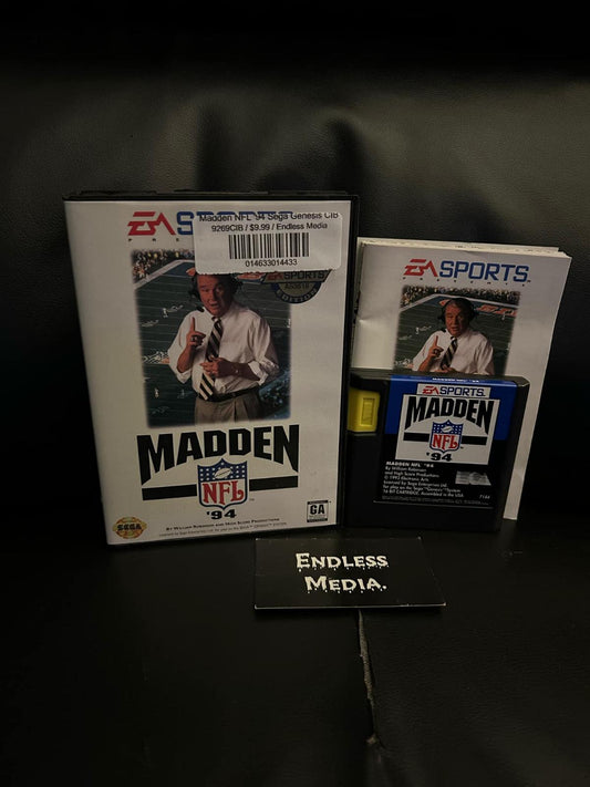 Madden NFL '94 Sega Sega Genesis CIB Video Game