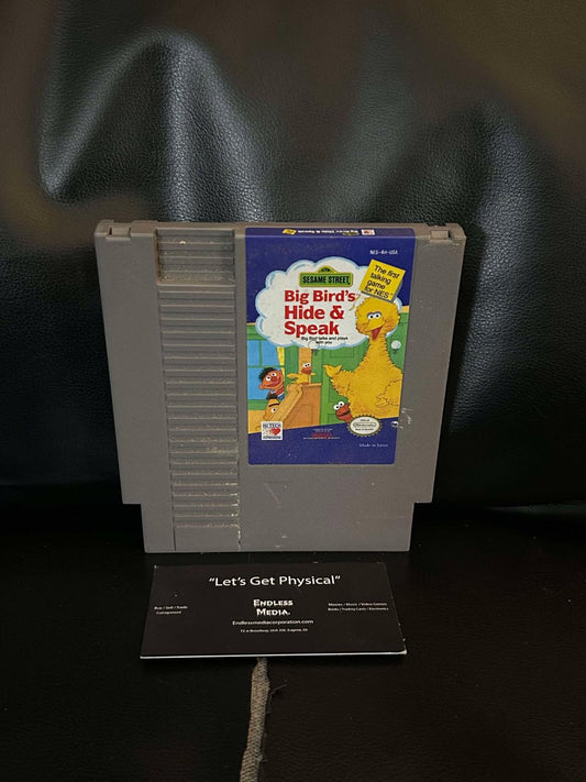 Sesame Street Big Bird's Hide and Speak NES NES Loose Video Game