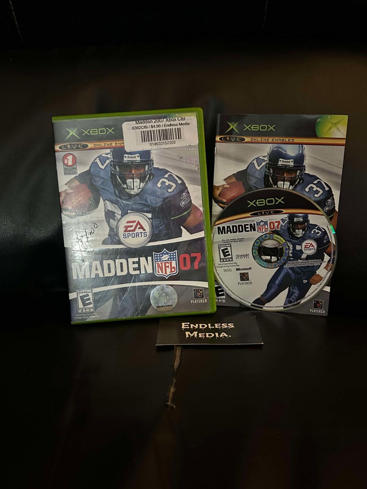 Madden 2007 Microsoft Xbox CIB Video Game