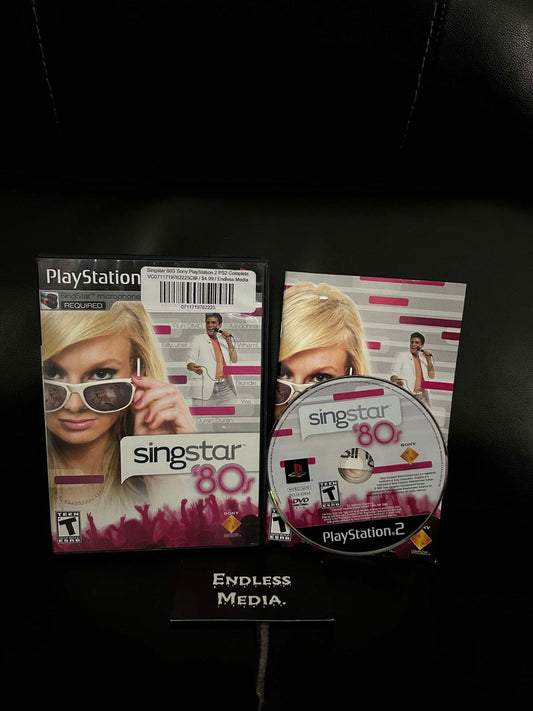 Singstar 80s Sony Playstation 2 CIB Video Game