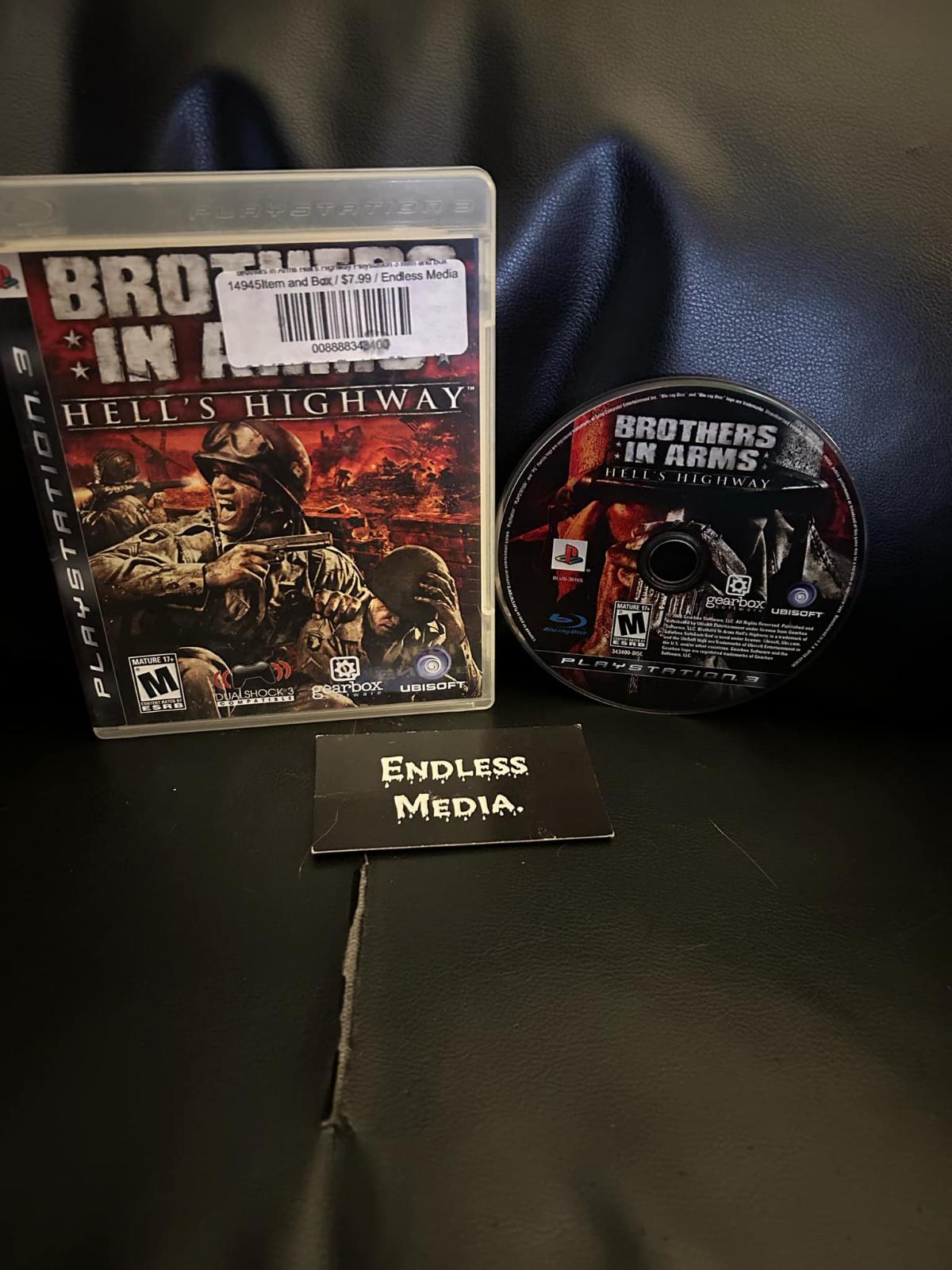 Brothers in Arms Hell's Highway Sony Playstation 3 Item and Box Video Game