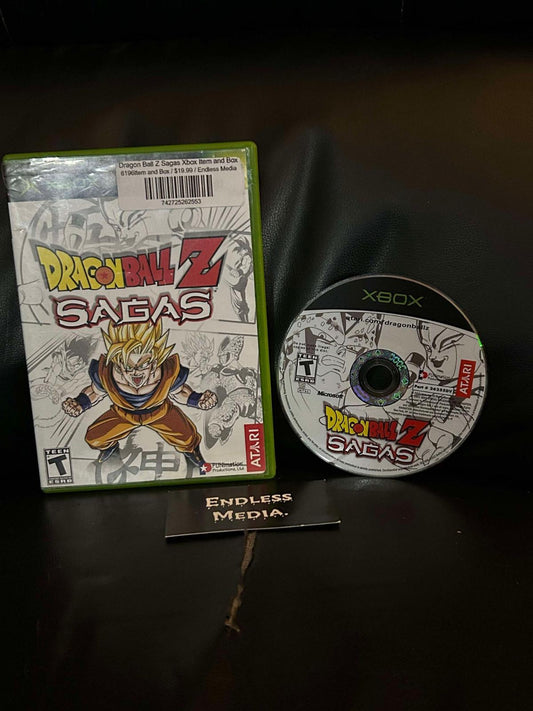 Dragon Ball Z Sagas Microsoft Xbox Item and Box Video Game