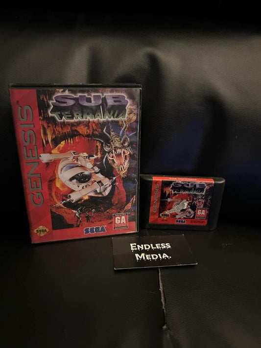 Sub Terrania Sega Sega Genesis Item and Box Video Game