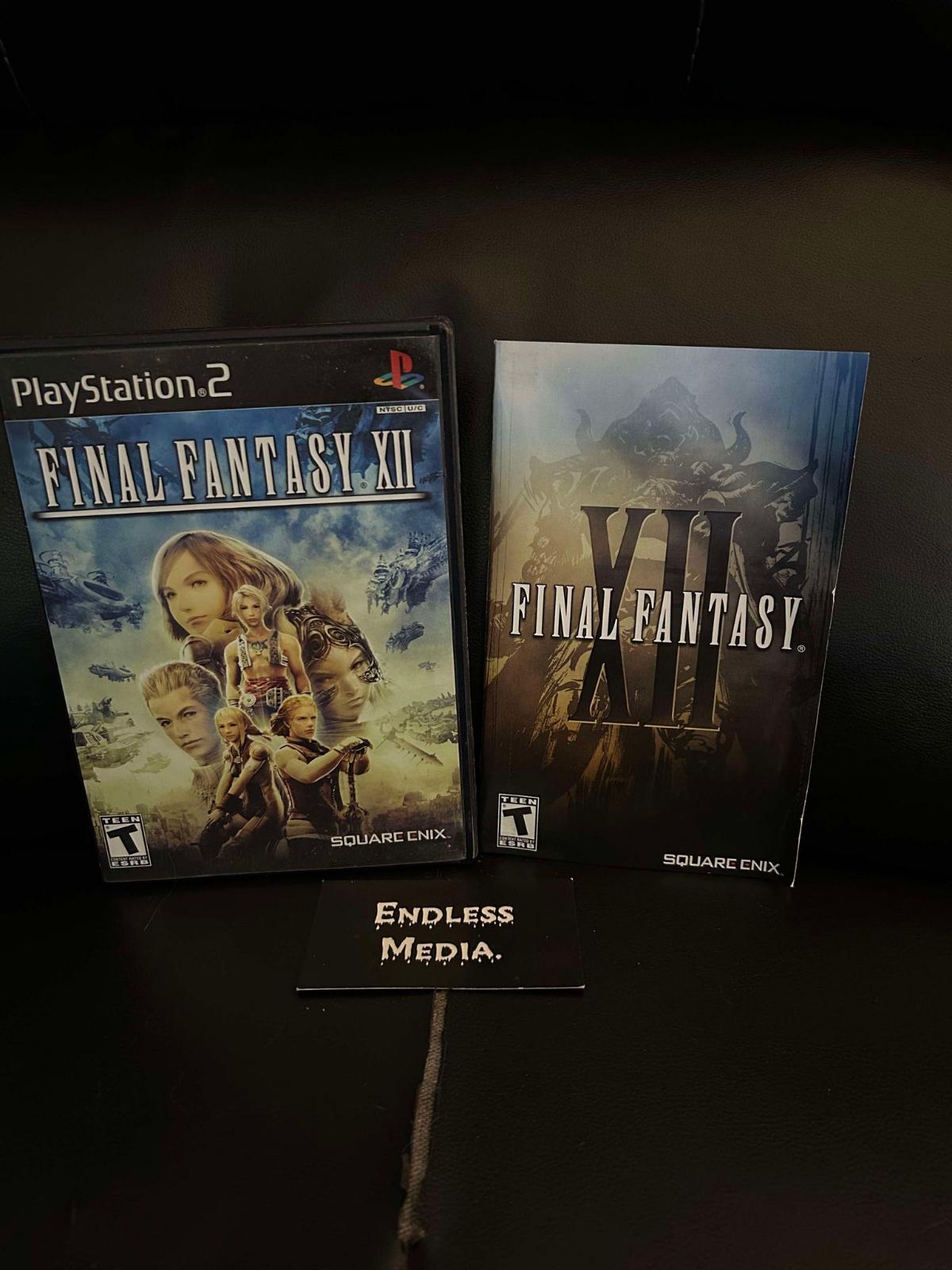 Final Fantasy XII Sony Playstation 2 Box and Manual Video Game