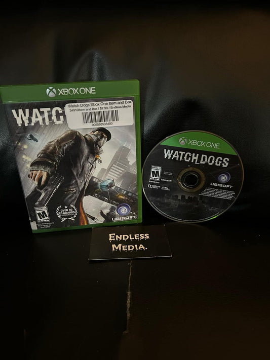 Watch Dogs Microsoft Xbox One Item and Box Video Game