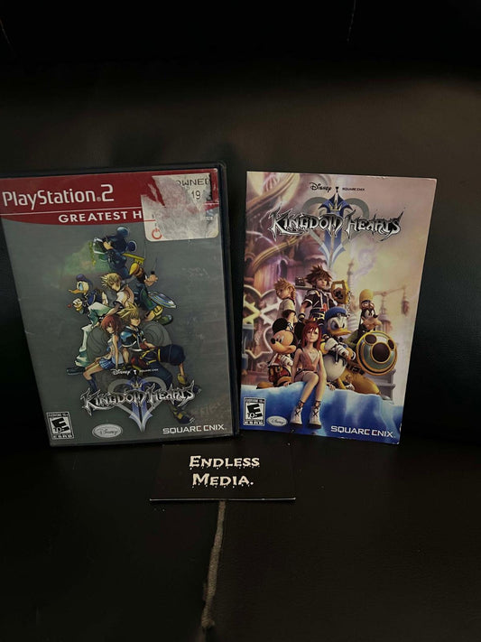 Kingdom Hearts 2 [Greatest Hits] Sony Playstation 2 Box and Manual Video Game